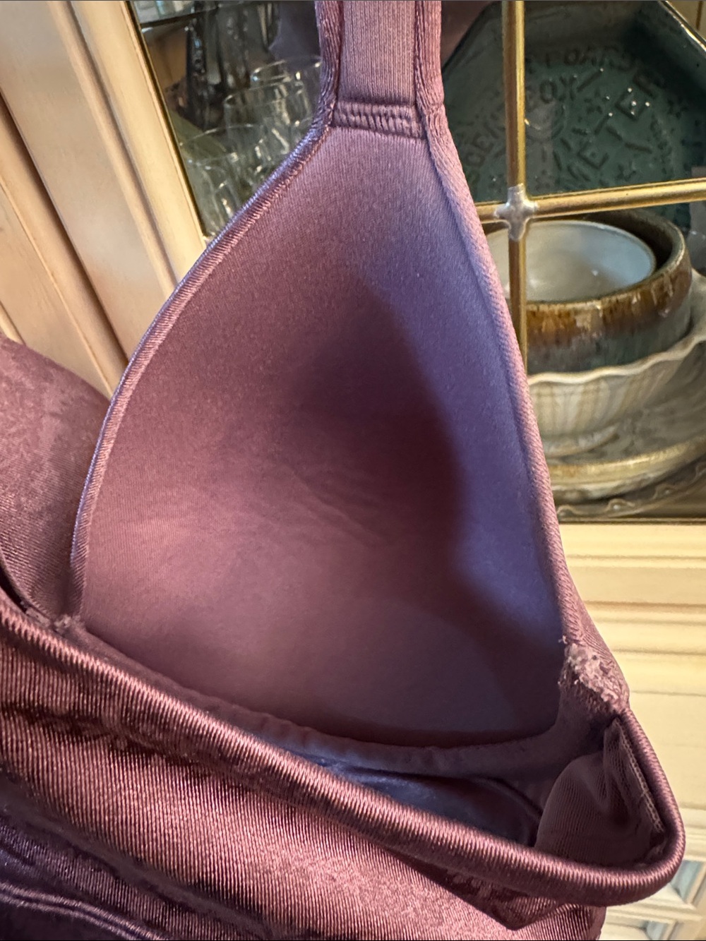 Cacique Lightly aligned Full Coverage Jacquard Bra - Lavender - Picture 4 of 5